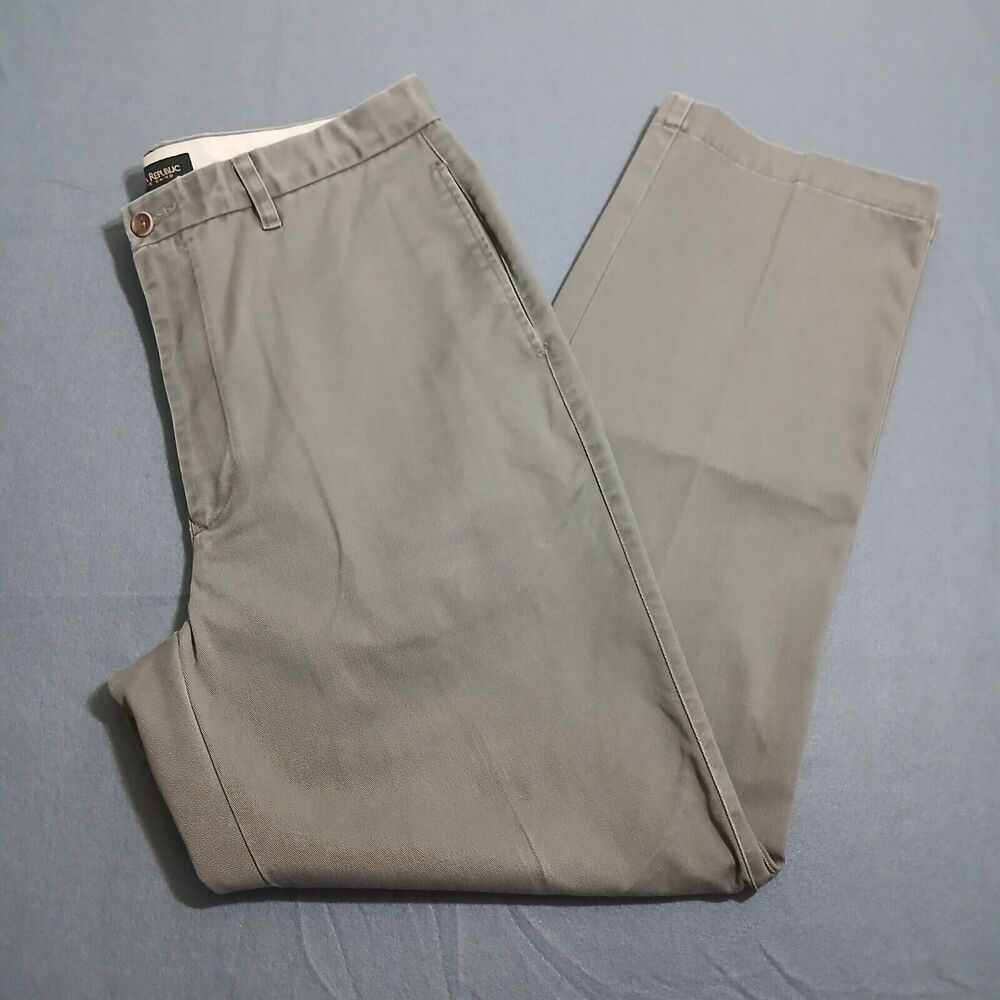 Banana Republic Chino Pants Men 36 Reg (35X31) Brown Straight Leg